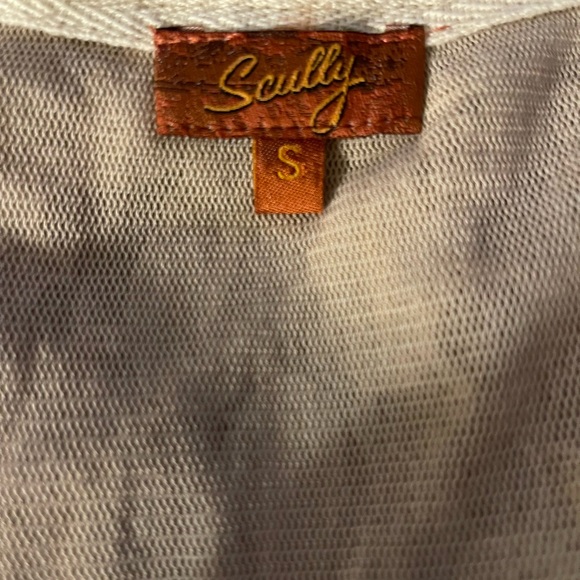 Scully Honey Creek Natural Crochet Lace Top Size S - Picture 8 of 12